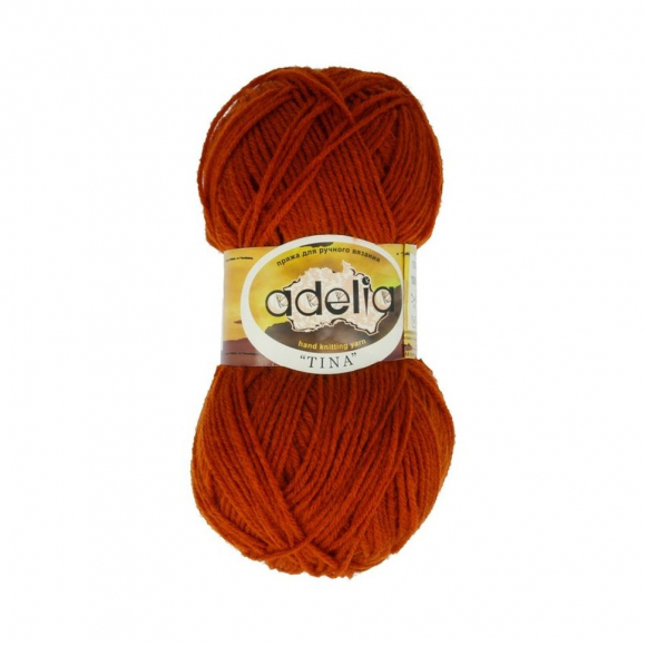 Пряжа ADELIA TINA (100% акрил) 5х100г/308м цв.092 терракотовый
