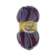 Пряжа ADELIA NELLY (70% шерсть, 30% акрил) 5х100г/100м цв.08 св.фиолетовый-серый-т.фиолетовый