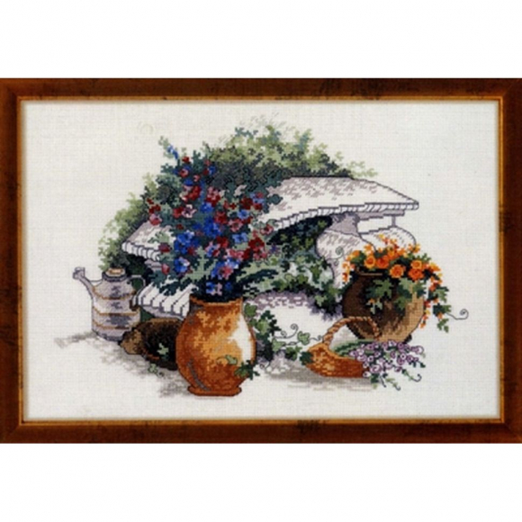 Набор для вышивания PERMIN арт.70-4376 Садовый натюрморт 37х29 см