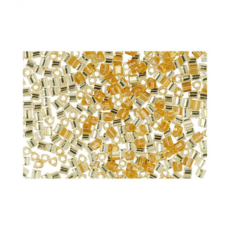 Бисер Япония "TOHO" 11/0  TRIANGLE №3  2.2 мм 5 х 5 г №0022B золотистый