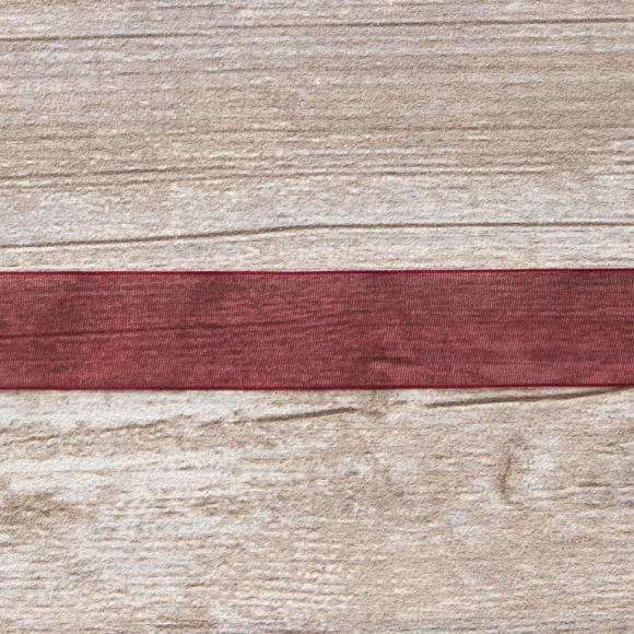 32067_Лента органза SAFISA мини-рулон, 25 мм, 2,5 м, цвет 30, бордо