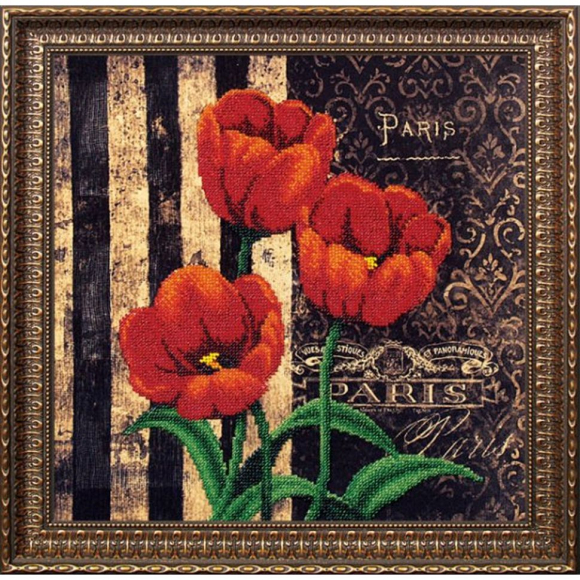 Набор для вышивания бисером МАГИЯ КАНВЫ арт.Б065 Тюльпаны 29х29 см Набор для вышивания бисером МАГИЯ КАНВЫ арт.Б065 Тюльпаны 29х29 см