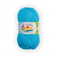 Пряжа ALPINA XENIA (100% мерсеризованный хлопок) 10х50г/240м цв.846 голубой