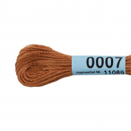 Нитки для вышивания Gamma мулине (0001-0206) 100% хлопок 24 x 8 м цв.0007 св.коричневый