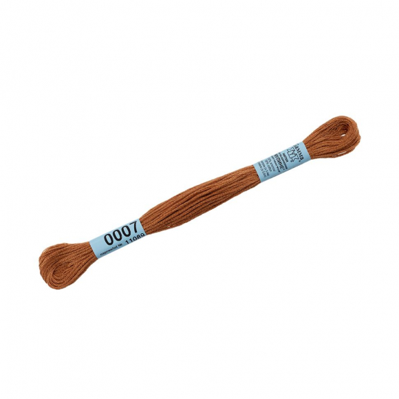 Нитки для вышивания Gamma мулине (0001-0206) 100% хлопок 24 x 8 м цв.0007 св.коричневый