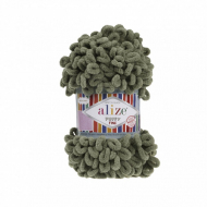 Пряжа для вязания Ализе Puffy Fine (100% микрополиэстер) 5х100г/14м цв.003 хаки