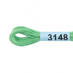 Нитки для вышивания Gamma мулине (3071-3172) 100% хлопок 24 x 8 м цв.3148 салатовый