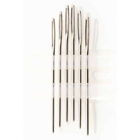 646_Иглы ручные для вышивания с закругленным кончиком №18, 6 шт