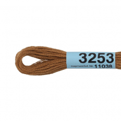Нитки для вышивания Gamma мулине (3173-6115) 100% хлопок 24 x 8 м цв.3253 св.св.коричневый