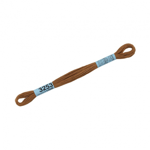 Нитки для вышивания Gamma мулине (3173-6115) 100% хлопок 24 x 8 м цв.3253 св.св.коричневый