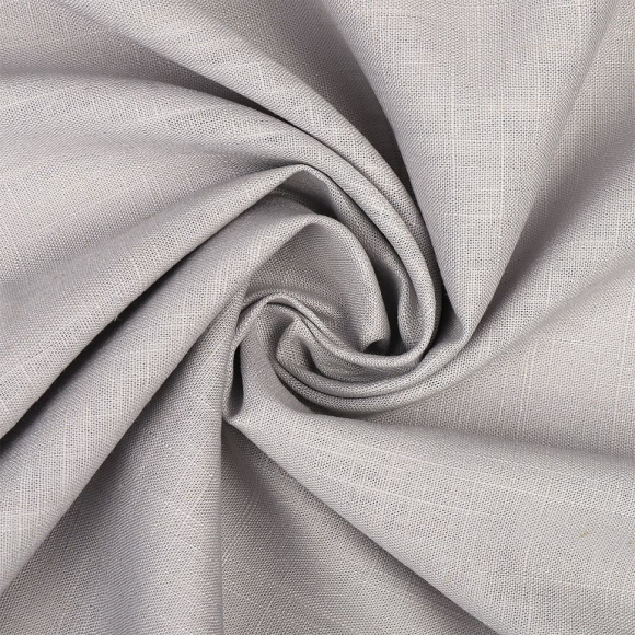 Ткань льняная 190 г/м? лен 40%, вискоза 60% шир.140 см арт.TBY.Li.1002.48 цв.48 жемчуг рул.20м