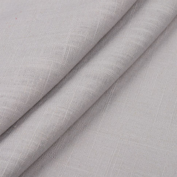 Ткань льняная 190 г/м? лен 40%, вискоза 60% шир.140 см арт.TBY.Li.1002.48 цв.48 жемчуг рул.20м