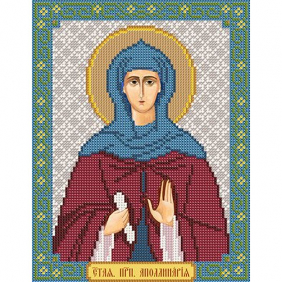 Набор для вышивания бисером НОВА СЛОБОДА арт.С9140 Св.Прп.Аполлинария 18х24 см Набор для вышивания бисером НОВА СЛОБОДА арт.С9140 Св.Прп.Аполлинария 18х24 см