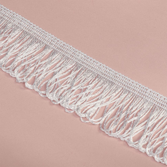Бахрома для штор арт.0390-1070 цв.6341 шир.60мм цв.белый уп.10м