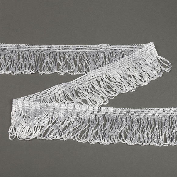 Бахрома для штор арт.0390-1070 цв.6341 шир.60мм цв.белый уп.10м