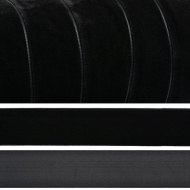 Лента бархатная эластичная арт.TBY.LB3803.EL нейлон шир.38мм цв.черный уп.20м