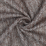 Ткань Букле 400 г/м? 40% акрил, 30% полиэстер, 20% хлопок, 10% шерсть шир.150 см арт.Р.31435.03 цв.03 коричневый рул.45м