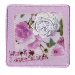 85890_Термоаппликация HKM "What if mit wei?er Rose"