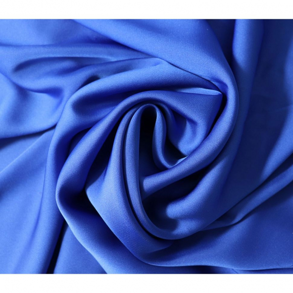 Ткань шелк Армани 89 г/м? 97% полиэстер, 3% спандекс шир.148 см арт.Р.11290.21 цв.21 синий уп.25м