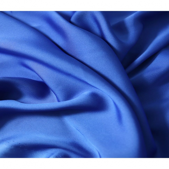 Ткань шелк Армани 89 г/м? 97% полиэстер, 3% спандекс шир.148 см арт.Р.11290.21 цв.21 синий уп.25м