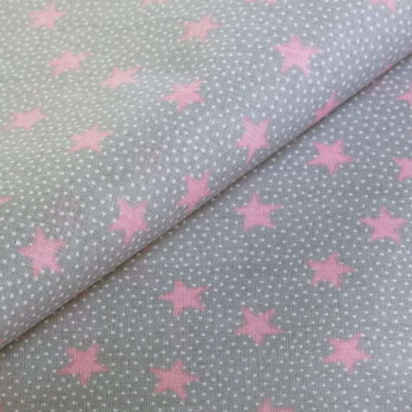 Ткань ранфорс Звездопад, арт.WH 2929-v02, 130г/м?,100% хлопок, шир.240см, цв.серый/розовый, уп.10м Ткань ранфорс Звездопад, арт.WH 2929-v02, 130г/м?,100% хлопок, шир.240см, цв.серый/розовый, уп.10м