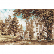 Набор для вышивания PANNA Золотая серия арт. ZU-1126 В парке замка Шенонсо 33,5х48,5 см