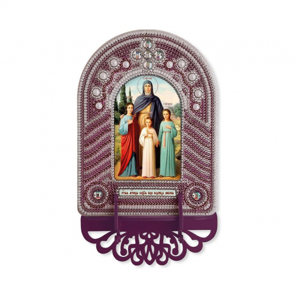 Набор для вышивания бисером НОВА СЛОБОДА арт.ВК1015 Св.Вера,Надежда,Любовь и мать их Софья 10х13 см