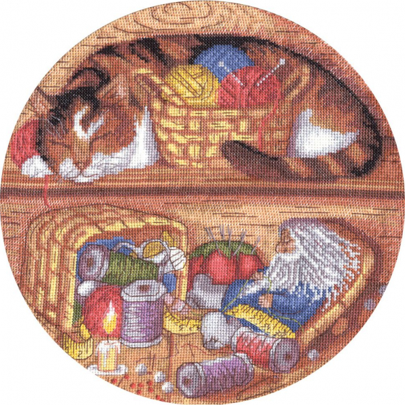 Набор для вышивания PANNA арт. SO-0984 Домовой - помощник по хозяйству 24х24 см