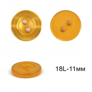 Пуговицы пластиковые C-NE66 цв.св.горчичный 18L-11мм, 2 прокола, 144шт