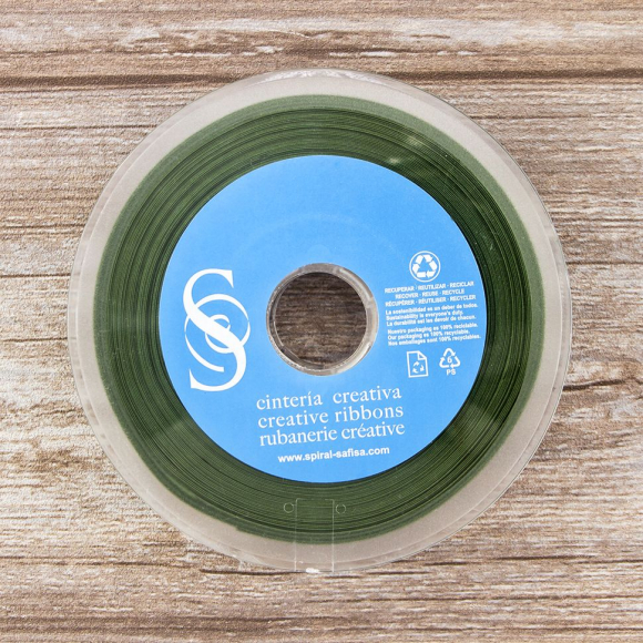 Косая бейка атласная 20 мм, 25 м, цвет 26, хаки темный