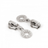 Замок MaxZipper автомат СП#5 D-декор, цв.никель уп.100шт