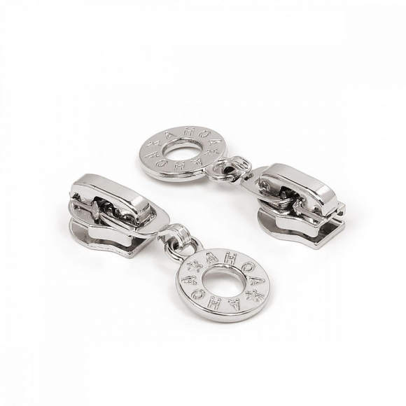 Замок MaxZipper автомат СП#5 D-декор, цв.никель уп.100шт