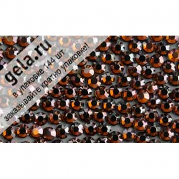 34800_Камни плоские с термоклеем 2028HF, ss 6, Crystal Copper M