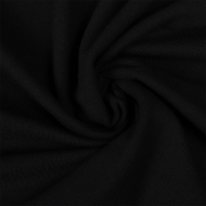 Ткань пике(лакоста) гл/крашеный, 175г/м?  100% хл  шир.125+125см арт.ДЛ-175100-3156 цв.черный пач. 45-70м  (1кг-2,3м)