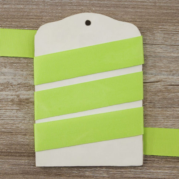 181884_Лента репсовая SAFISA, 25 мм, 25 м, цвет 73 желто-зеленый