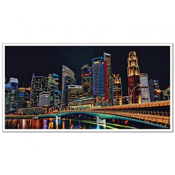 Набор для вышивания бисером НОВА СЛОБОДА арт.ДК1102 Ночной город 60х30см