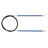 47209 Knit Pro Спицы круговые для вязания Zing 4мм/150см, алюминий, сапфир