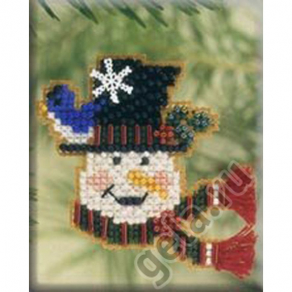 42056_Набор для вышивания бисером "Снеговик-весельчак" 42056_Набор для вышивания бисером "Снеговик-весельчак"