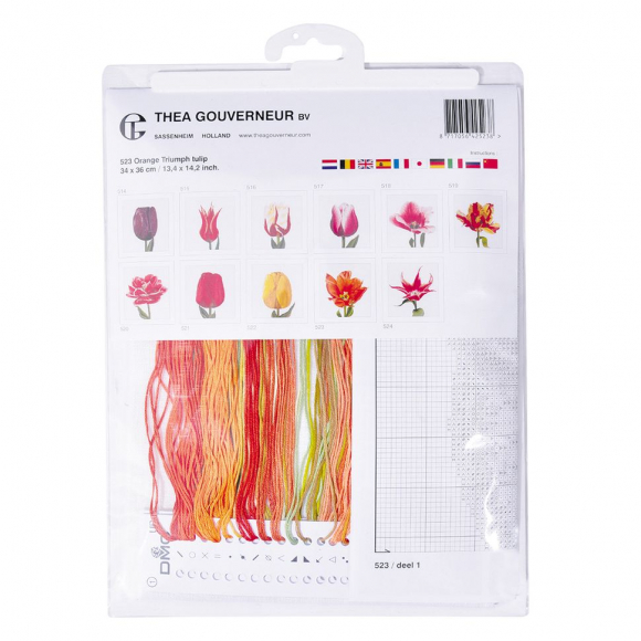 120105_Набор для вышивания "Оранжевый тюльпан", канва лён 36 ct 120105_Набор для вышивания "Оранжевый тюльпан", канва лён 36 ct