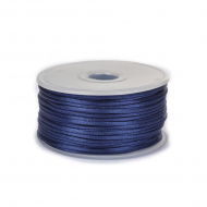 Шнур TBY атласный круглый 2мм цв.3165 синий уп.50м