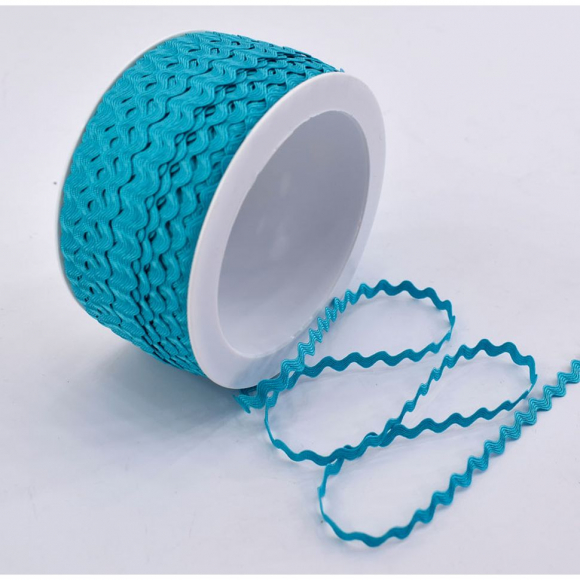 Тесьма PEGA тип вьюнчик, бирюзовый, 6,4 мм