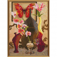 Набор для вышивания бисером НОВА СЛОБОДА арт.ННД2062 Прикосновение бабочки 26х36 см