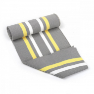 Подвяз трикотажный полиэстер арт.TBY.73088 цв.серый с белой и желтой полосами, 14х100см уп.5шт Подвяз трикотажный полиэстер арт.TBY.73088 цв.серый с белой и желтой полосами, 14х100см уп.5шт