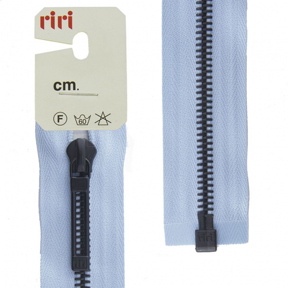 137588_Молнии riri звено BI, слайдер STAB, разъёмная, 1 замок, 6 мм, 60 см, цвет 2637, голубой