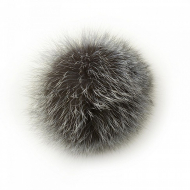 Помпон TBY натуральный арт.PNCH31 Чернобурка 10см цв.натуральный