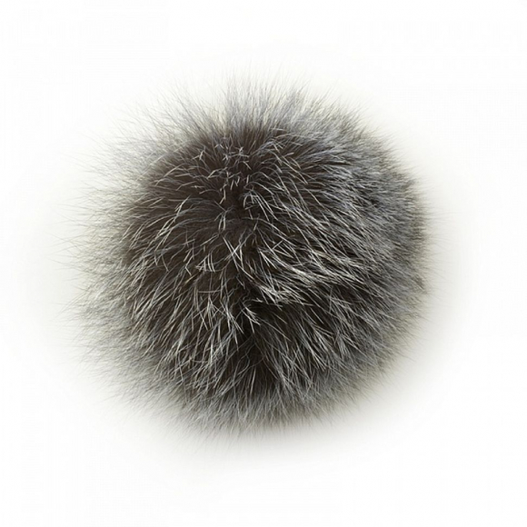Помпон TBY натуральный арт.PNCH31 Чернобурка 10см цв.натуральный