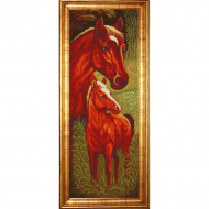 Рисунок на ткани (Бисер) КОНЁК арт. 1306 Звери. Мать и дитя 1 25х65 см