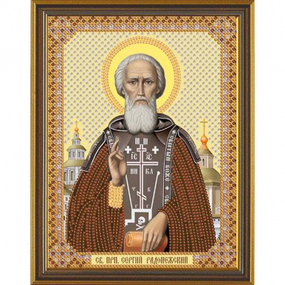 Набор для вышивания бисером НОВА СЛОБОДА арт.С6130 Св.Прп. Сергей Радонежский 13х17 см