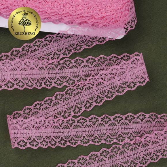 Кружево-трикотаж KRUZHEVO арт.TBY 1659-1 шир.30мм цв.13 персиковый уп.27,4м