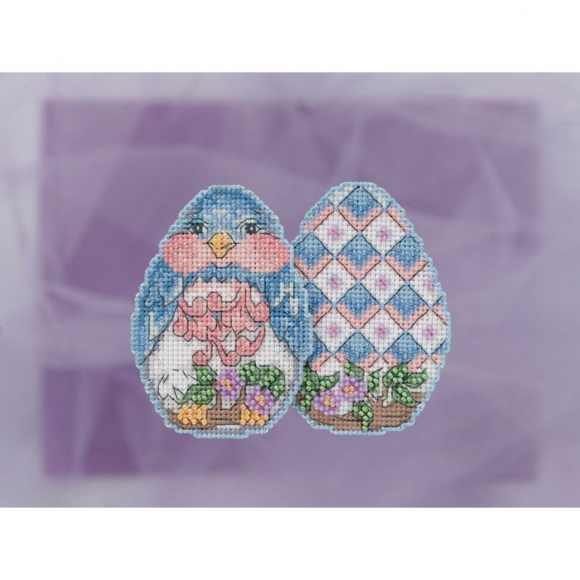 Набор для вышивания MILL HILL Синий цыпленок Jim Shore 7х9 см Набор для вышивания MILL HILL Синий цыпленок Jim Shore 7х9 см